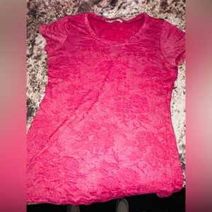 Maurices Fuchsia Lace Top